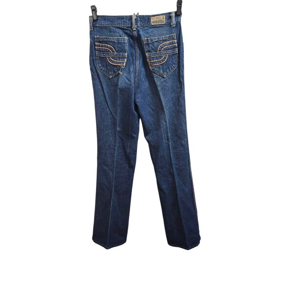 70s 7 long Viceroy jeans, deadstock, high waisted, high rise Size 32 L - Picture 4 of 12